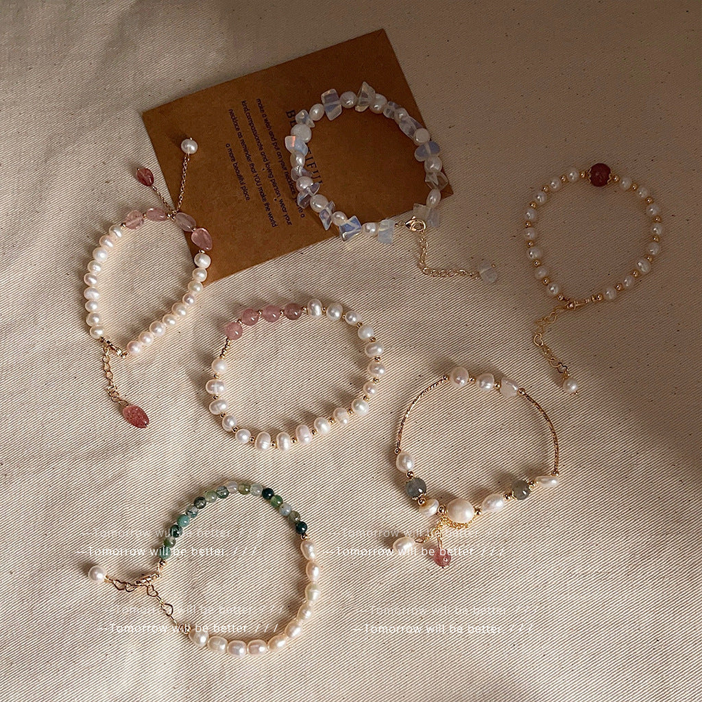Natural Pearl Retro Minority Moonstone Graceful Bracelets