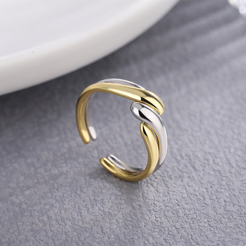 Fashion Twisted Wave Personalized Opening Creative Trendy Hip Rings