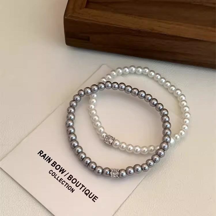 Zircon Female Korean Retro Elastic String Bracelets