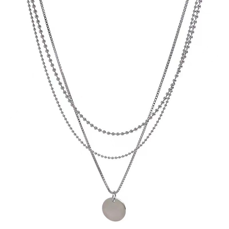 Retro Twin Cold Style Simple Gold Necklaces