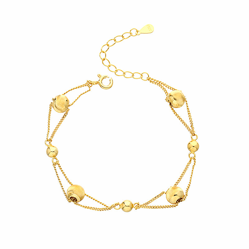 Women's Round Right Rain Light Bead Sterling Sier Luxury Bracelets