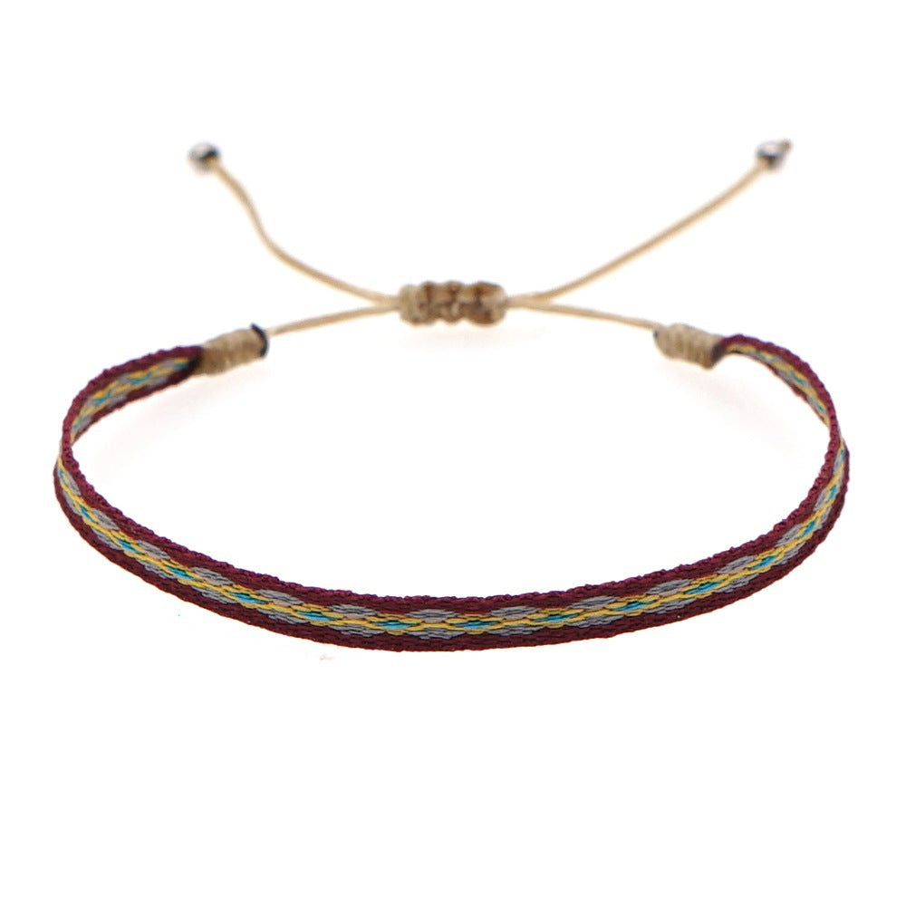 Women's South American Columbia Ethnic Style Webbing Bracelets