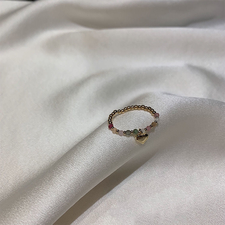 Sweet Crystal Twin Knuckle Elastic Elegant Rings