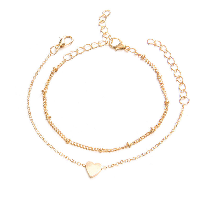 Women's Bohemian Style Popular Alloy Peach Heart Bracelets