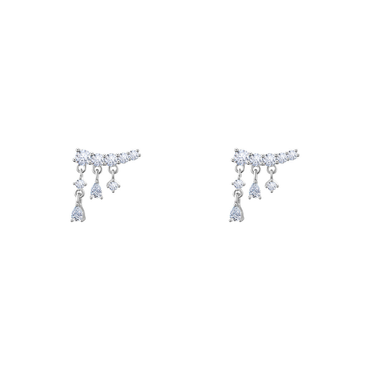Titanium Steel Gold Ear Bone Pairs Earrings