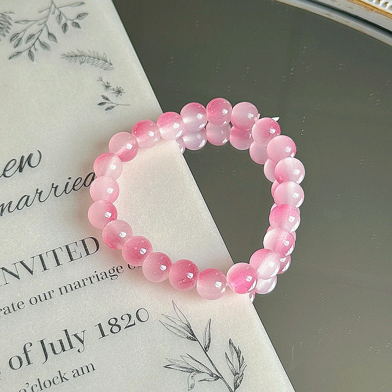 Purple Crystal Female Pliable Temperament Rosary Decompression Hand Bracelets