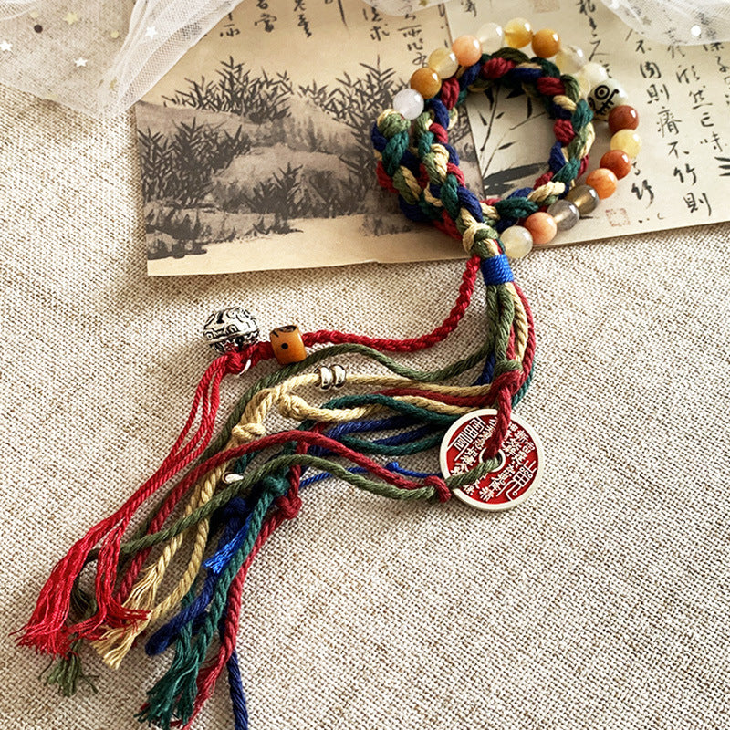 Ghost Spend Money Retro Tassel Carrying Bracelets