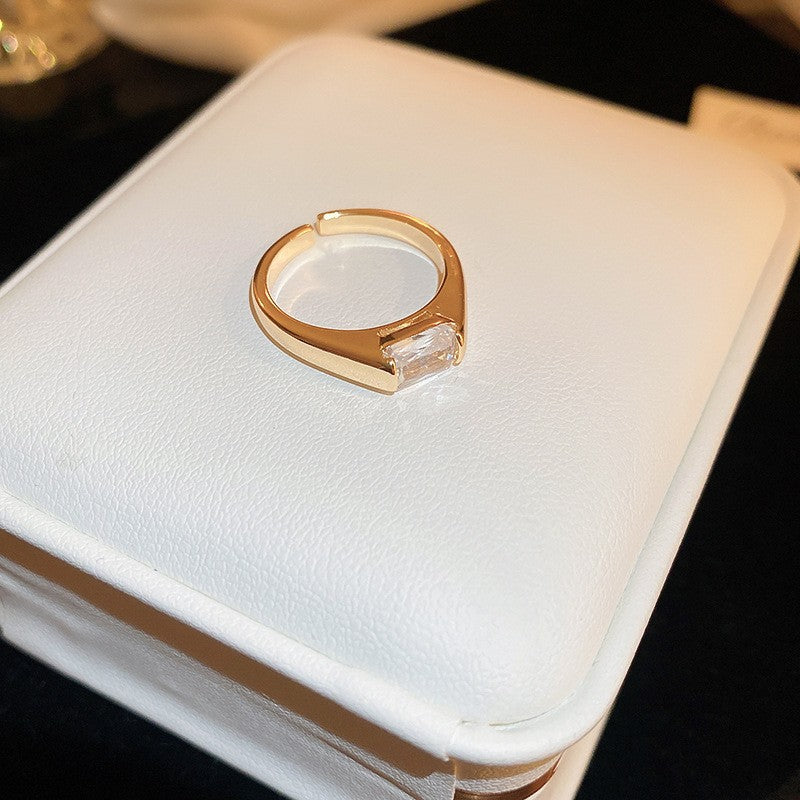 Women's Hollow Wave Geometric Open Trendy Design Rings