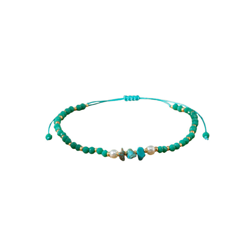 Women's Holiday Style Colorful Gravel Carrying Strap Niche Bracelets