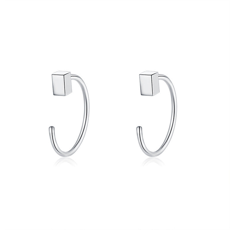 Women's Sterling Sier Pure Elegant Ear Niche Earrings