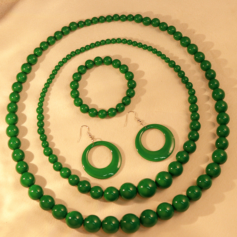 Women's Candy Color Size Beads Exaggerated Dopamine Necklaces