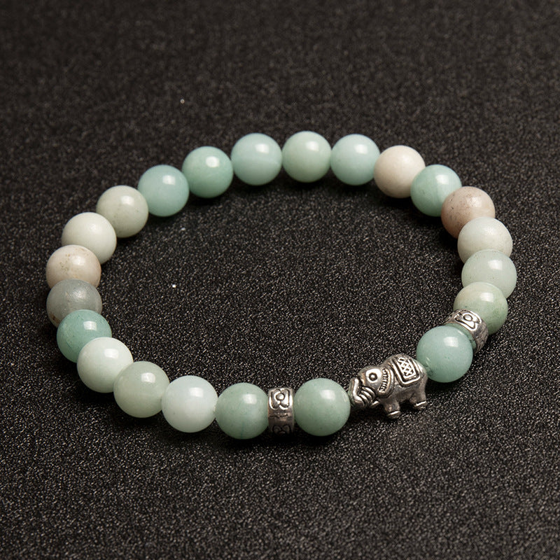 Natural Stone Beaded Cute Fashion Elephant Bracelets