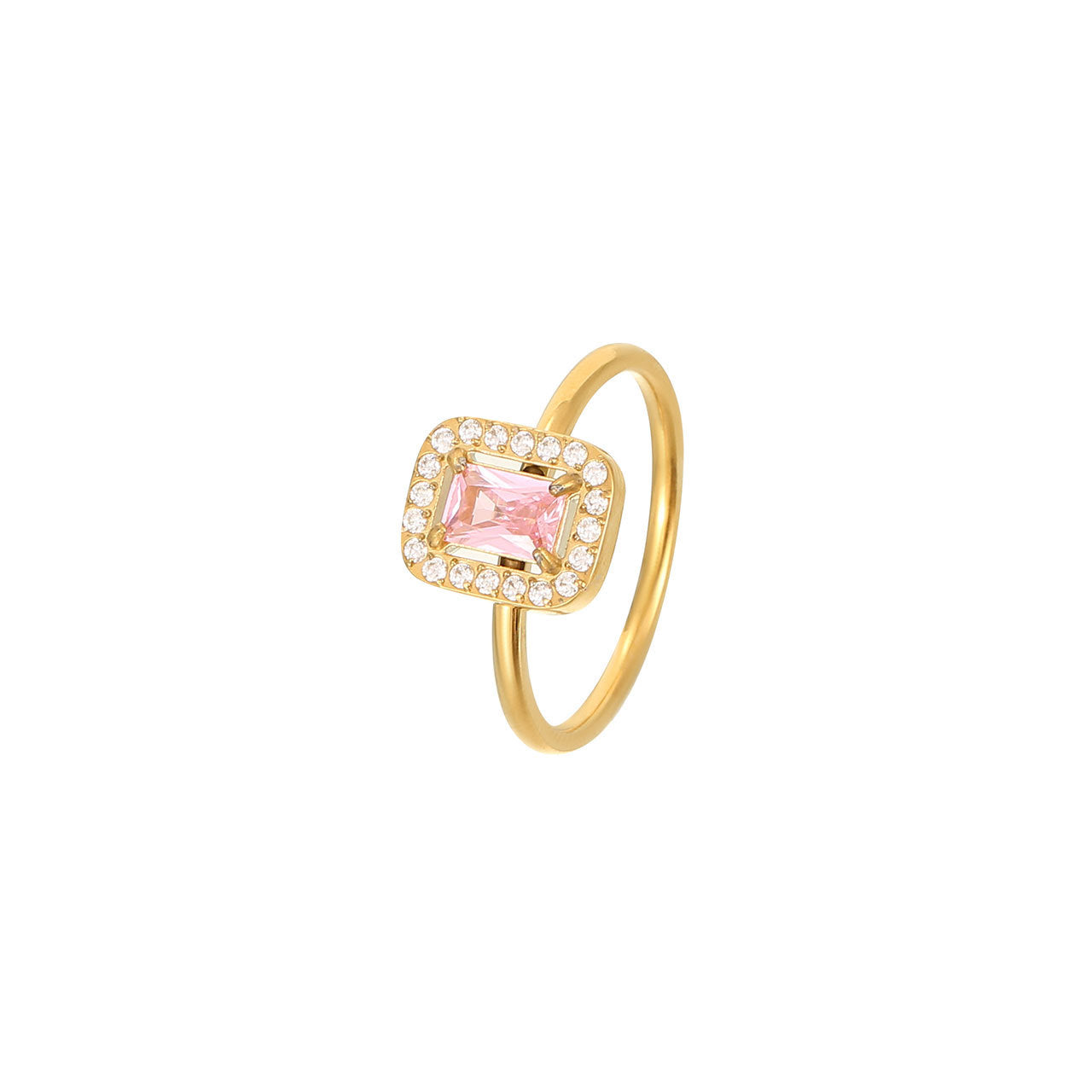 Creative Color Rectangular Zircon Female Fashion Rings