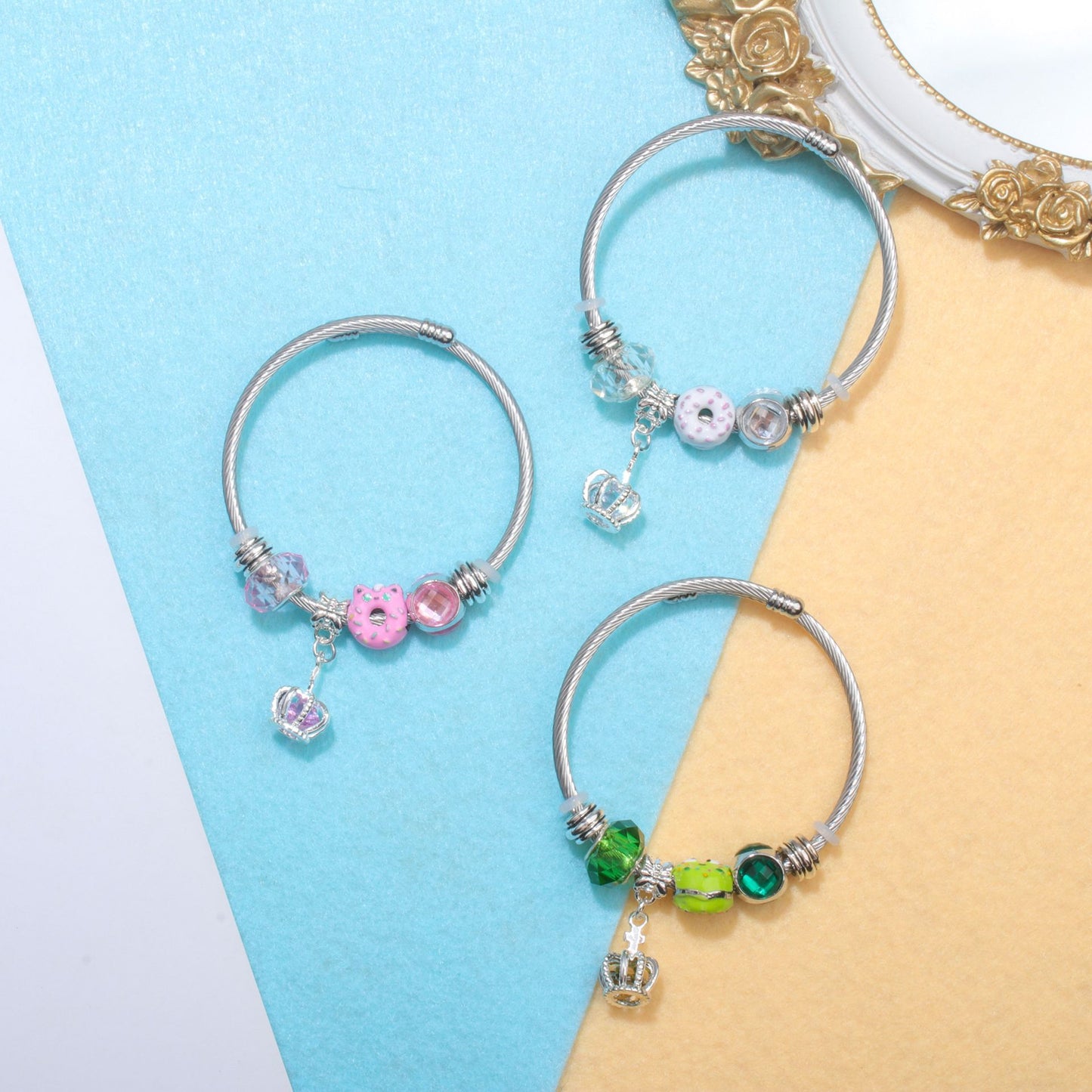 Cute Fresh Crown Beaded Fashion Beautiful Bracelets
