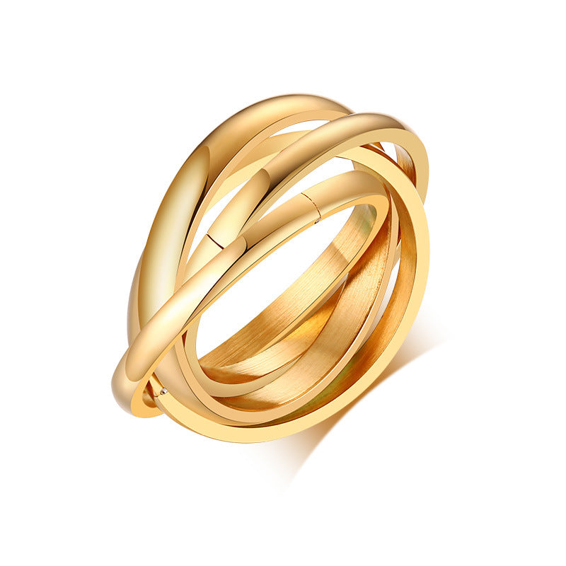 Jewelry Ornament Three-in-one Plain Surface Fashion Rings
