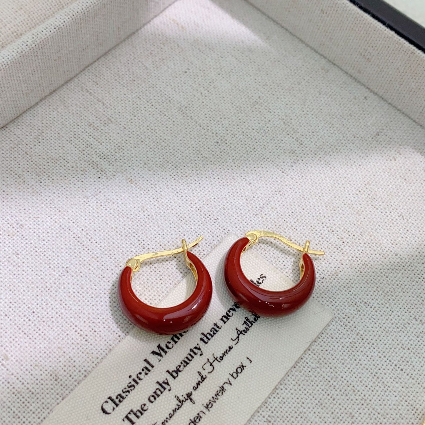 Enamel Drip Glazed Ear Mild Luxury Earrings