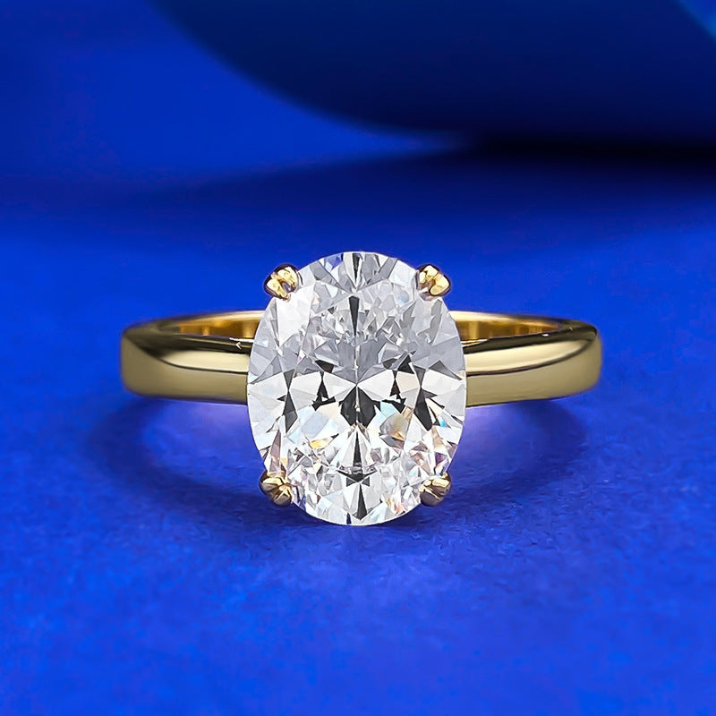 Cool Sier Inlaid Karat Big Diamond Rings