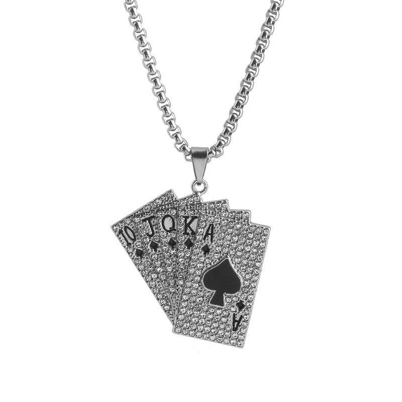 Men's Retro Diamond Flush Sweater Chain Fashion Personality Couple Necklaces