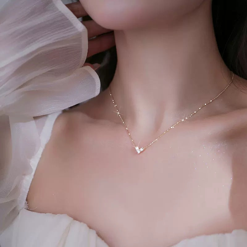 Women's Small Eight Hearts Arrows Zirconium Diamond Love Heart Simplicity Pendants