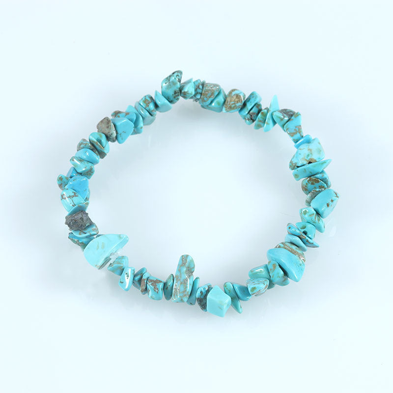 Natural Colorful Gravel Irregular Hand-woven Stretch Bracelets