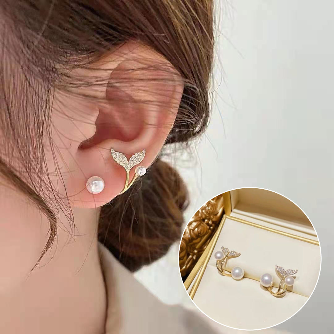 Sier Needle Simple Exquisite Square Zircon Light Luxury High-grade Earrings
