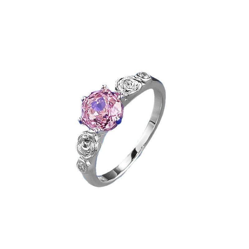 Karat Pink Light Luxury High-grade Rose Rings