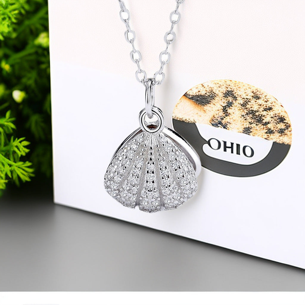 Shell Pearl Female Platinum Singapore Simple Style Necklaces
