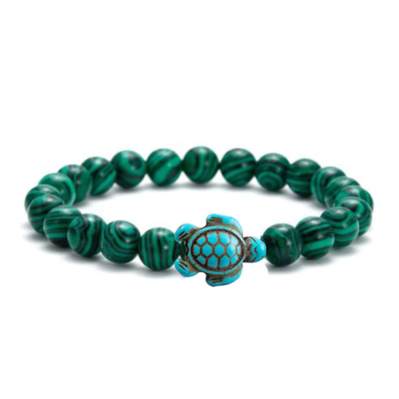Women's & Men's Turquoise Turtle Volcanic Rock White More Bracelets