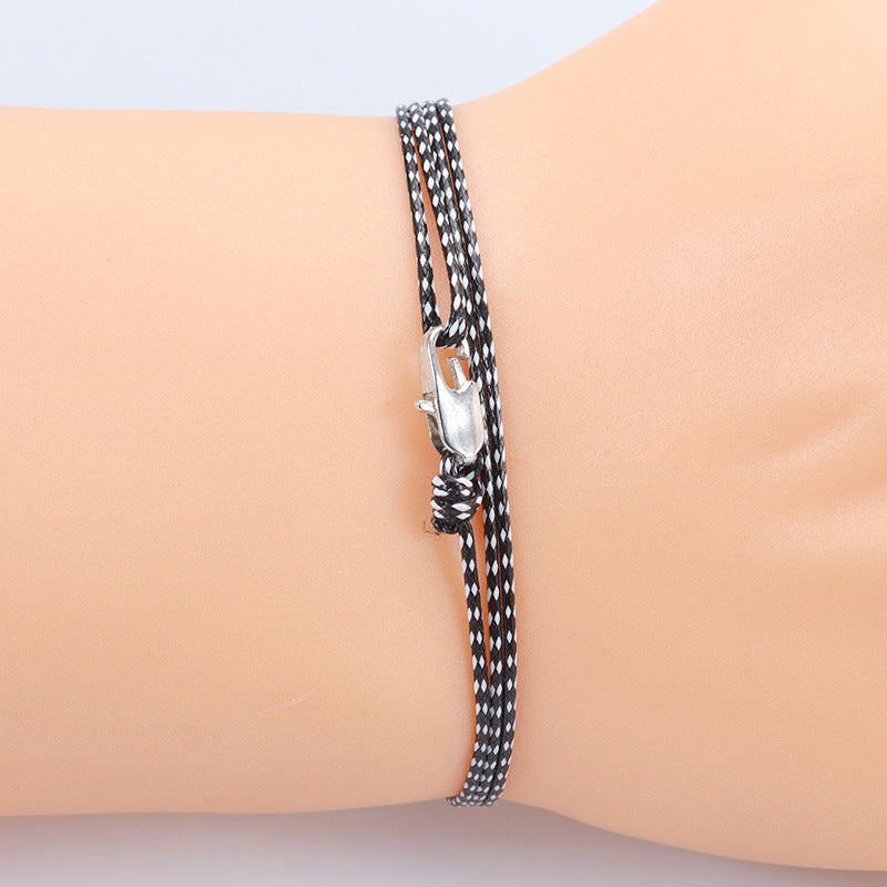 Men's Simple Carrying Strap Wax Line Fashion Bracelets