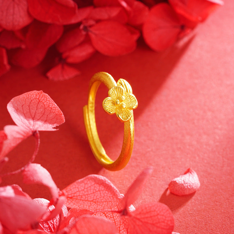 Light Luxury Design Real Bronze Open Rings