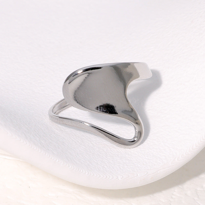 Simple Irregular Glossy Open Personalized Cold Style High-grade Rings
