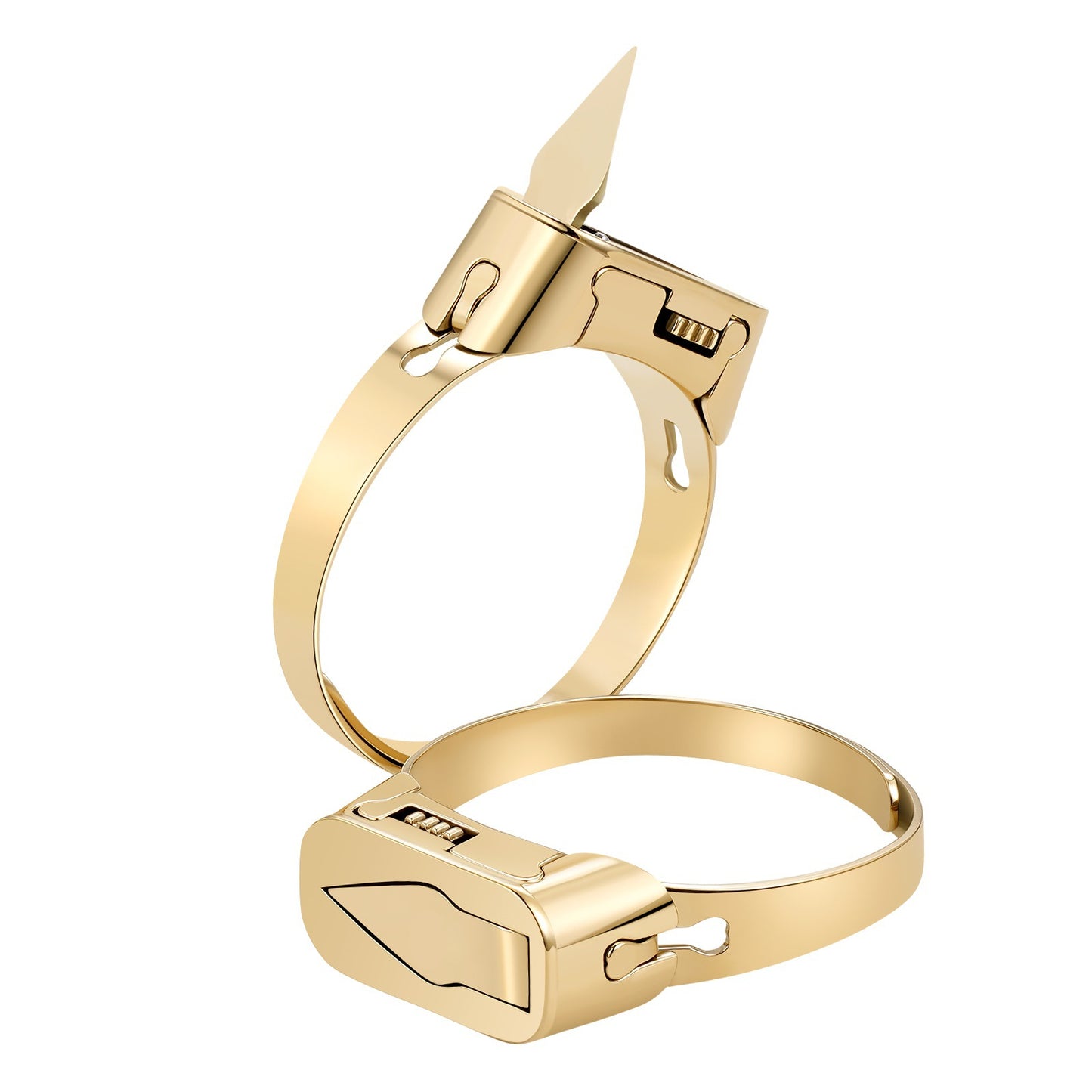 Simple Hidden Blade Self-defense Adjustable Open Rings