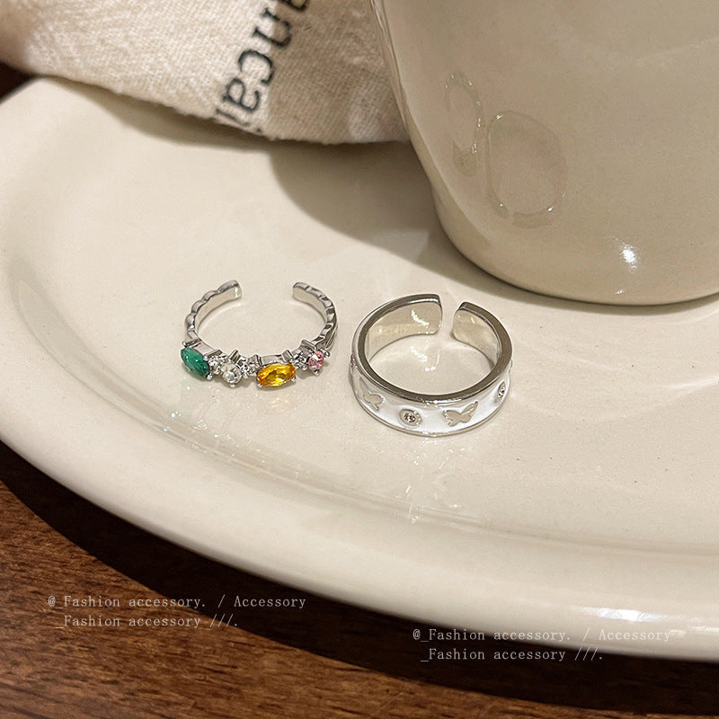 Niche Design Female Temperament Wild Personality Rings