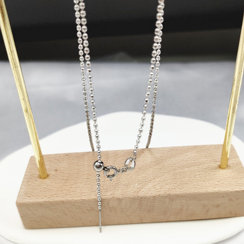 Cut Surface Bead Hand-made Needle Flash Beads Bean Necklaces