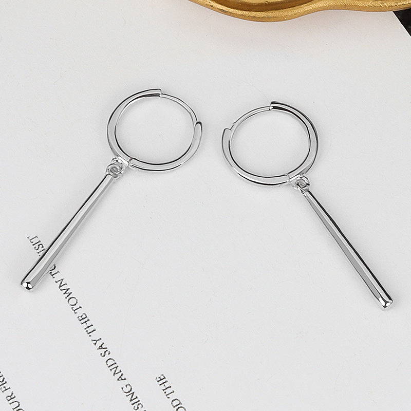 Women's & Men's Sier Long For Elegant Simple Trendy Earrings