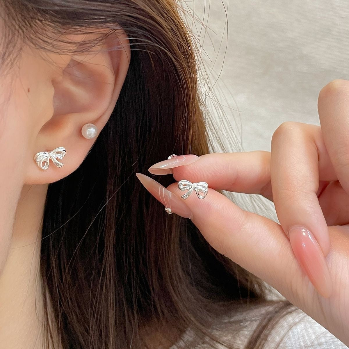 High-grade Female Niche Vintage Pearl Flower Elegant Earrings