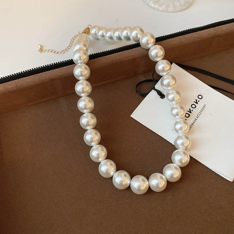 French Style Temperament Geometric Pearl Vintage Fashion High Necklaces