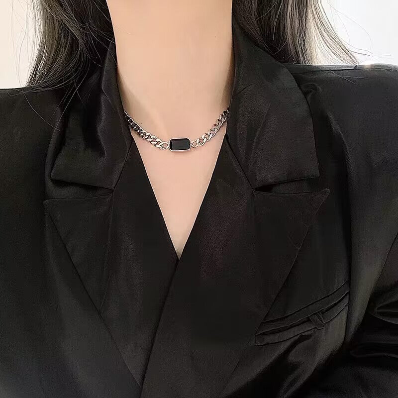 Women's Sweater Chain High-grade Long Pearl Titanium Necklaces
