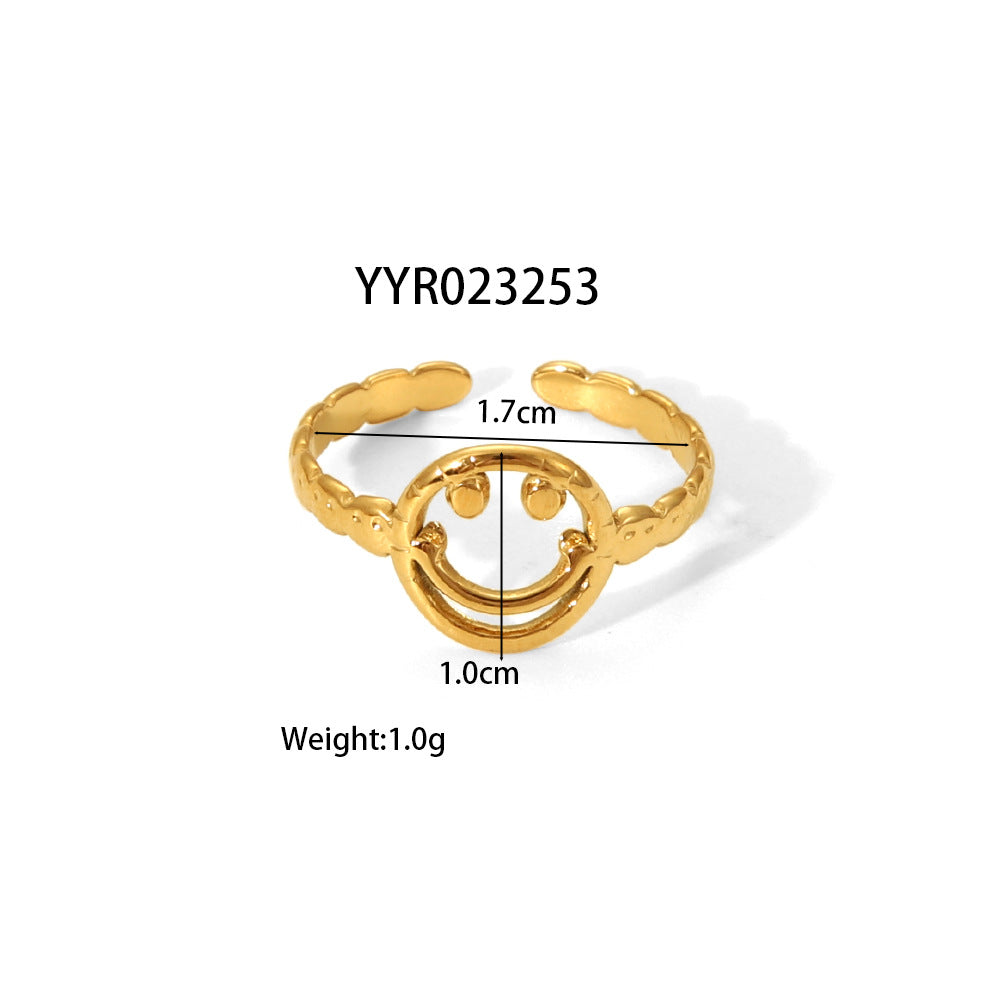 Personalized Golden Trendy Line High Profile Fashion Rings