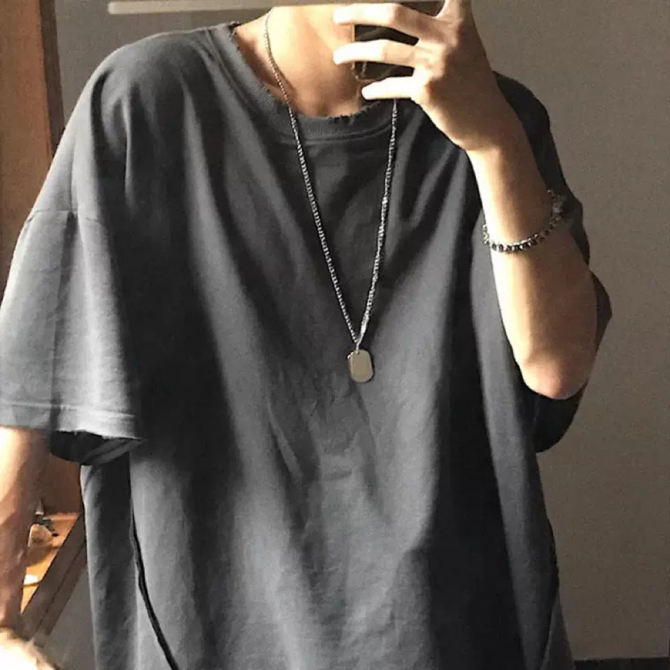 Cross Korean Simple Sweater Twin Hip Pendants