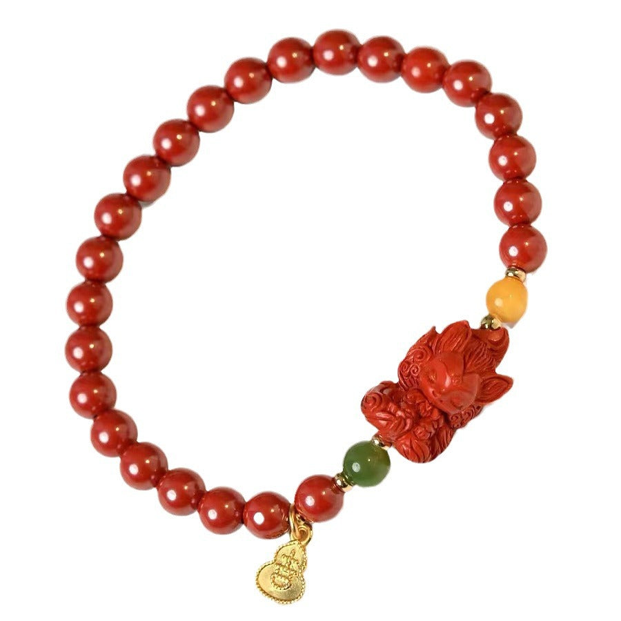 Nine Tail Fox Cinnabar Female Red Bracelets