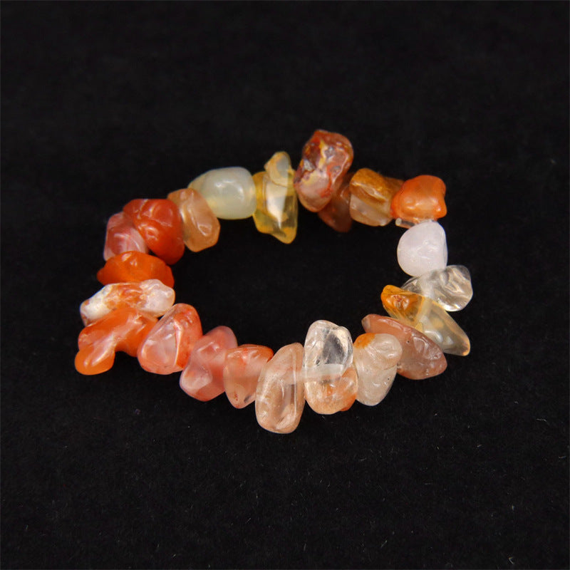 Personality Handmade Wear Natural Gravel Elastic Rings