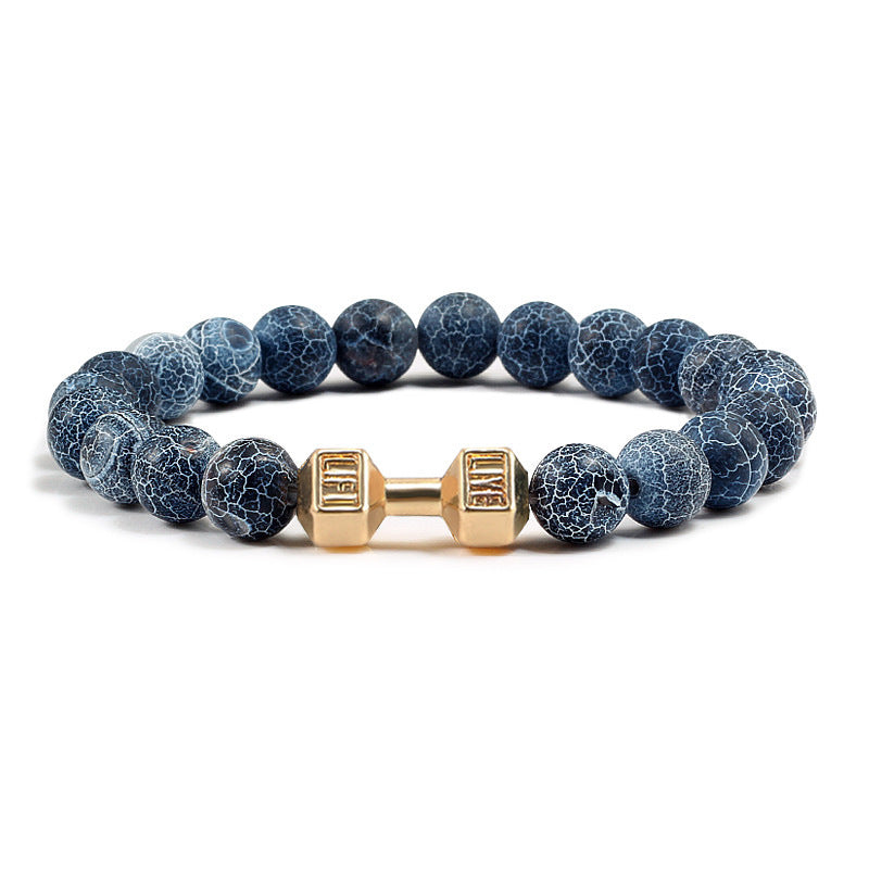 Beaded Black Frosted Stone Color Turquoise Bracelets