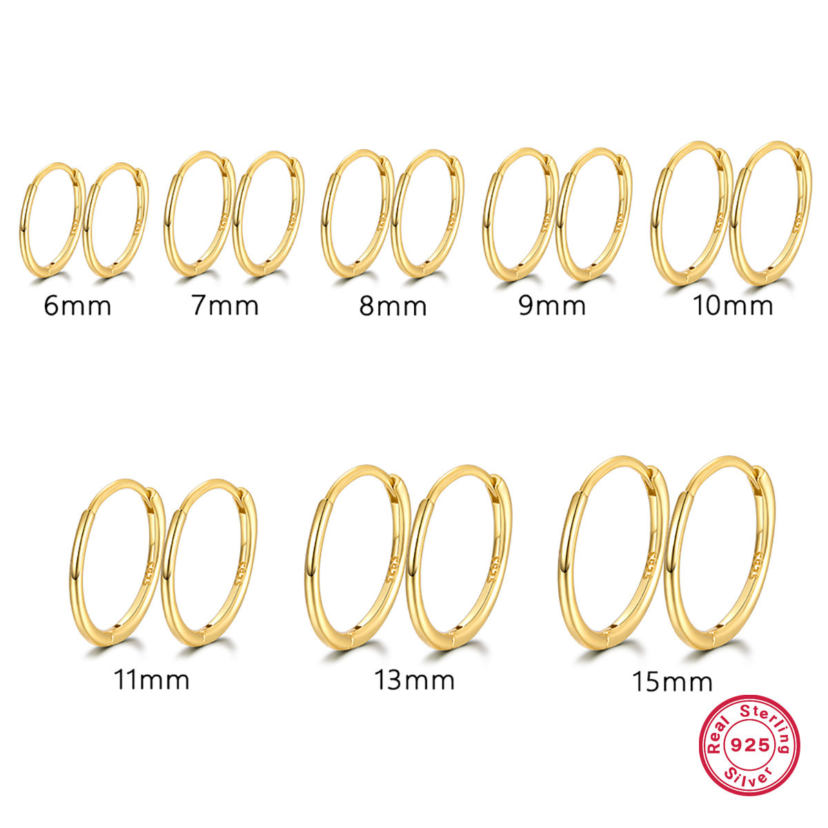 Women's Sier Simple High Sense Ear Geometric Earrings