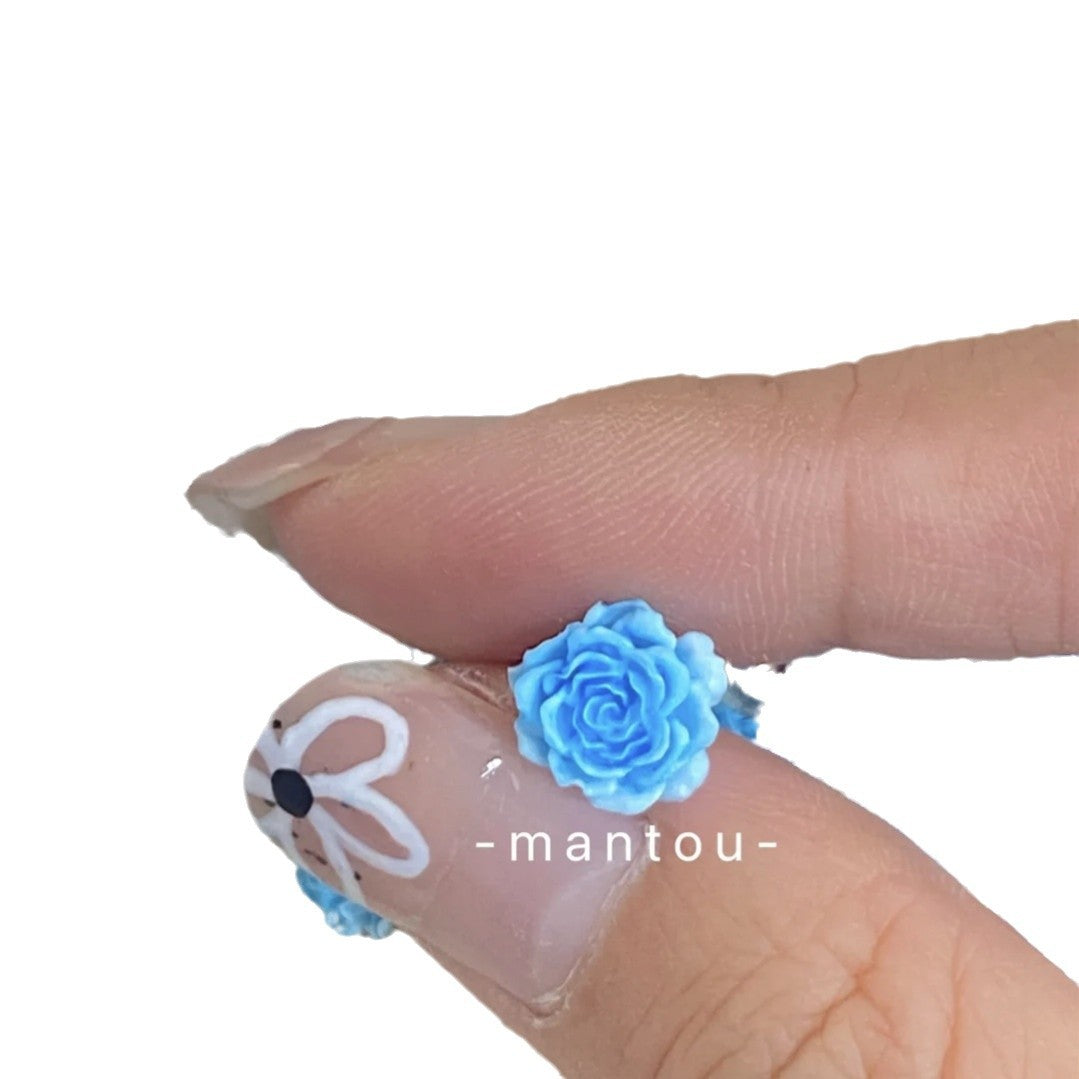 Simple Dry Rose Ear Bone Niche Earrings