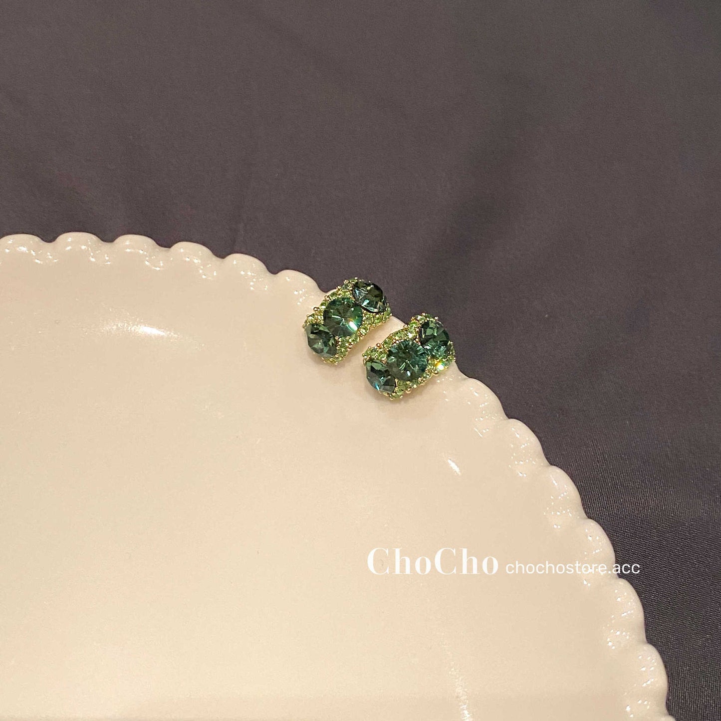 Purple Pink Diamond Shaped Niche Retro Sense Earrings