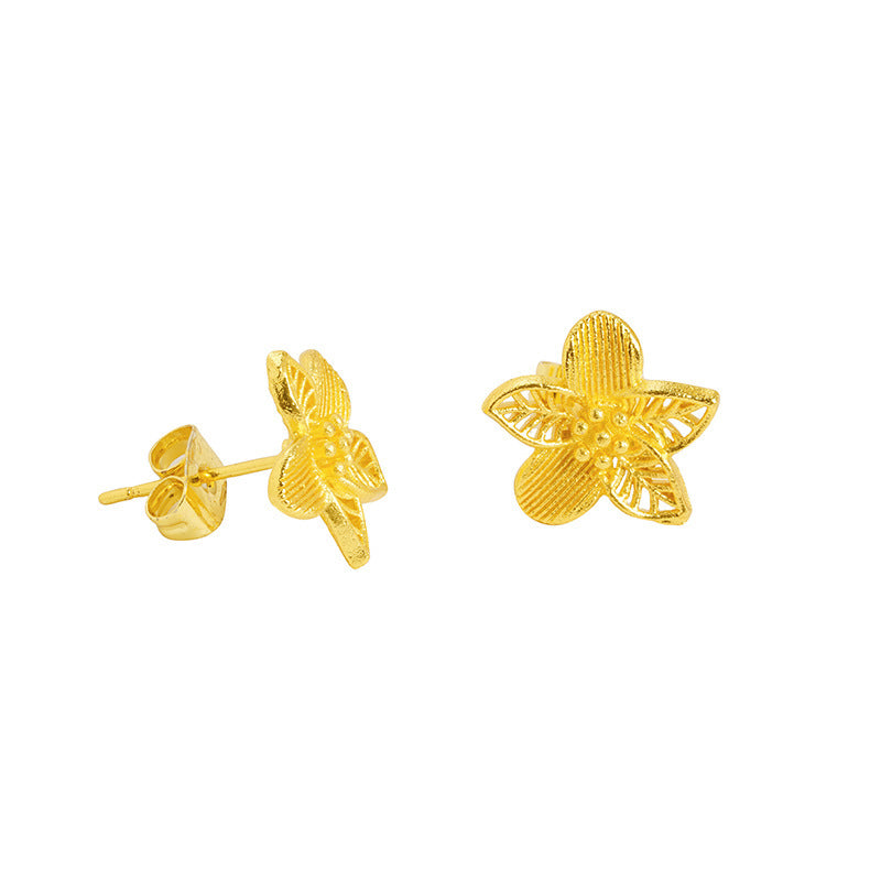 Women's Vietnam Placer Gold Flower High-grade Chinese Long-time Popular Earrings