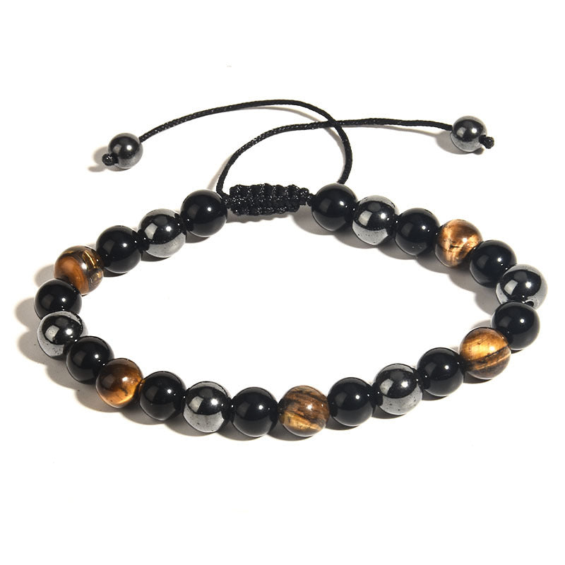 Men's Tigereye Haematite Imitation Obsidian Ornament Bracelets