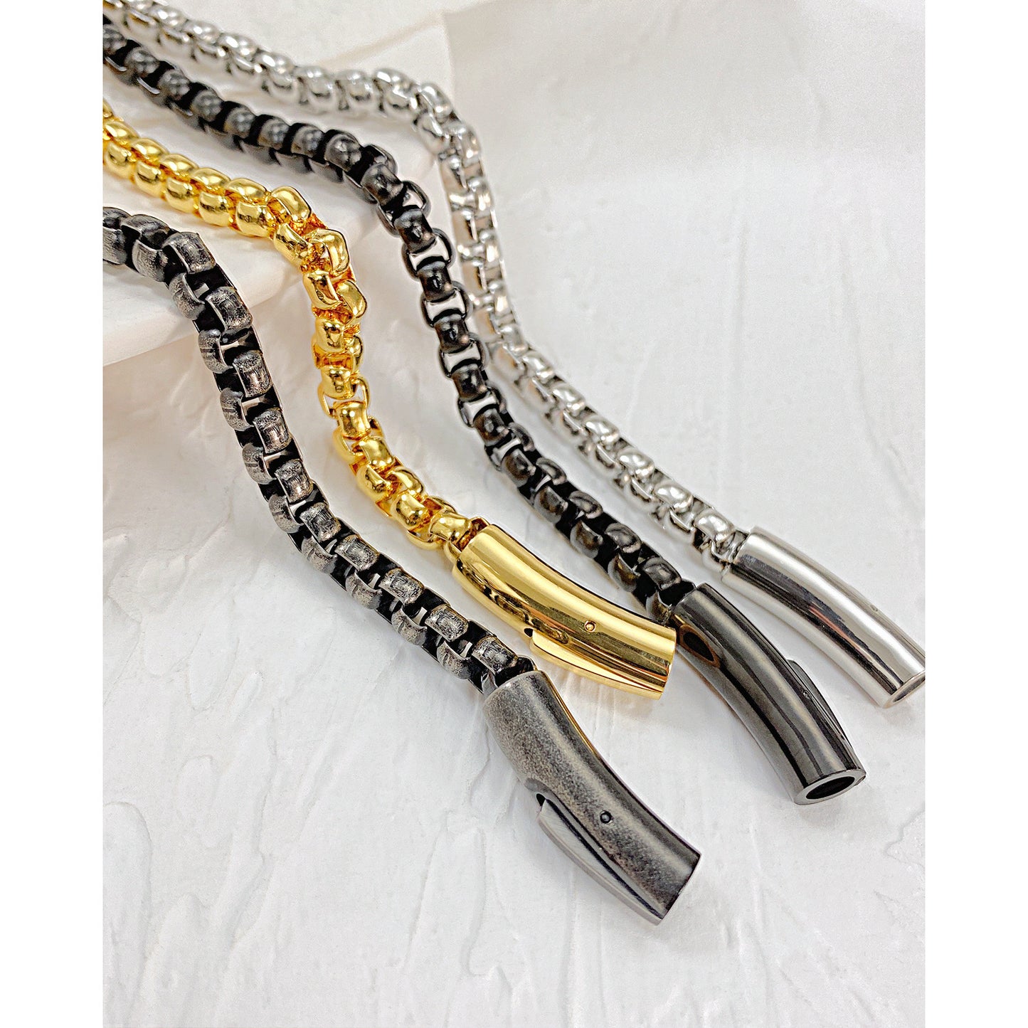 Men's Fashion Personality Titanium Steel Simple Hip Bracelets