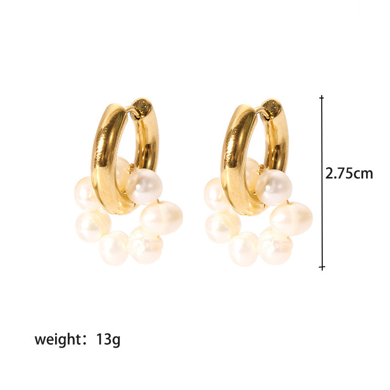 French Natural Pearl Light Luxury High-grade Earrings